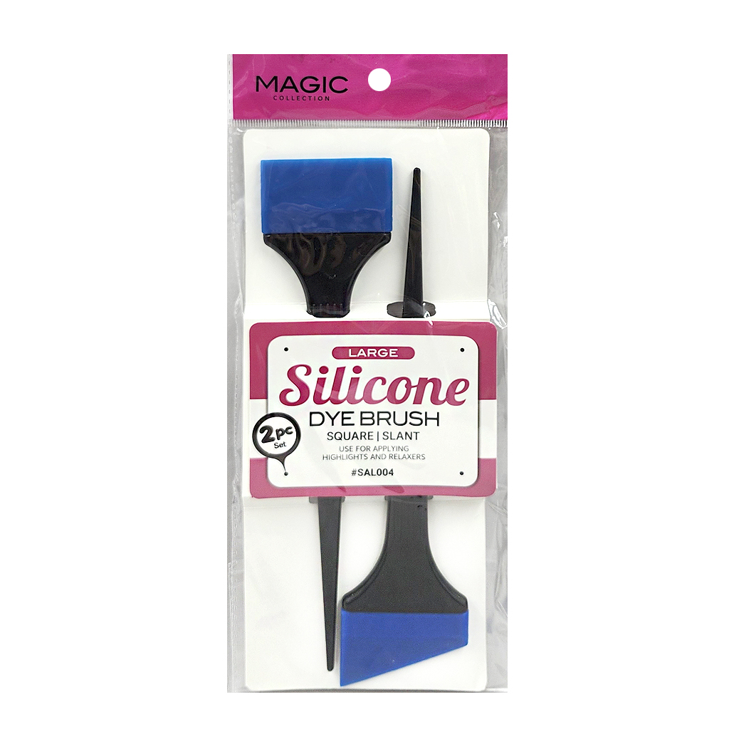 Magic Silicone Dye Brush 2pc Set -Large (Square/Slant) #SAL004 -pc