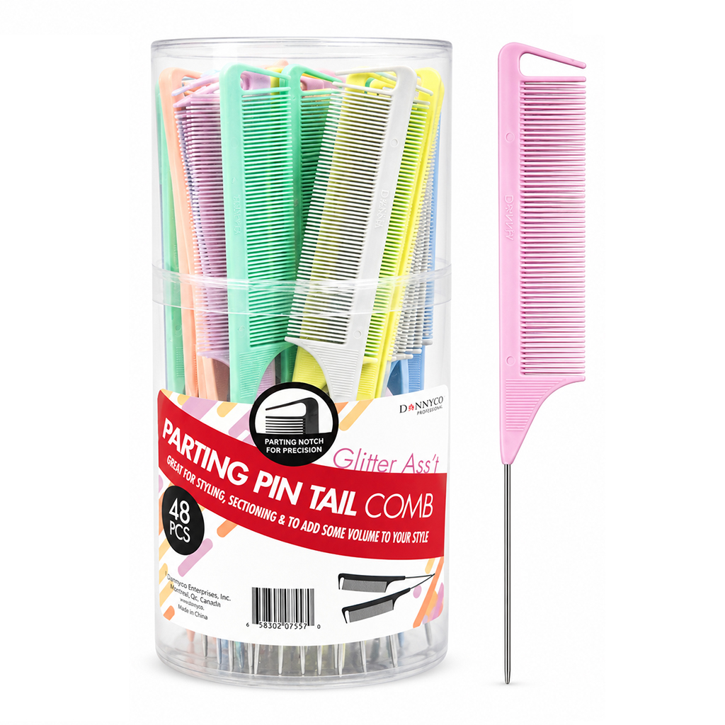 Donna Parting Pin Tail Combs (48 pc/Jar) -Jar