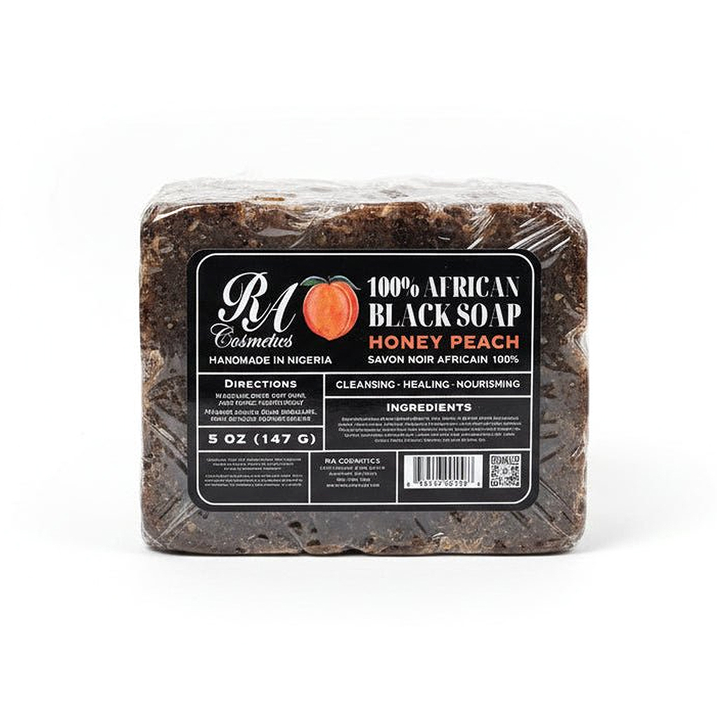 RA Cosmetics 100% Black Soap w/Honey Peach (5 oz) #45