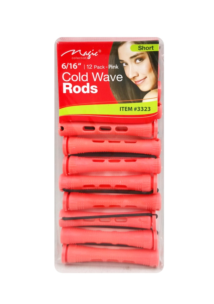 Magic Cold Wave Rods #3323 (Short 6/16" Pink) #CWR-6 -dz