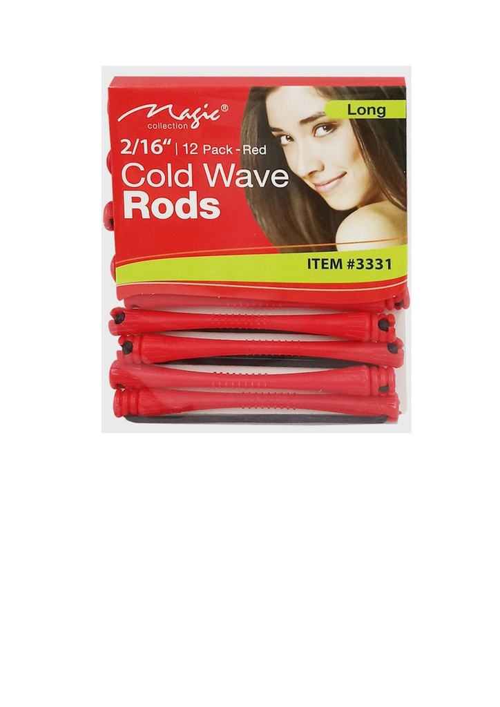 Magic Cold Wave Rods #3331 (Long 2/16" Red) #CWR-15 -dz