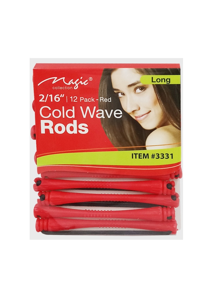 Magic Cold Wave Rods #3331 (Long 2/16" Red) #CWR-15 -dz