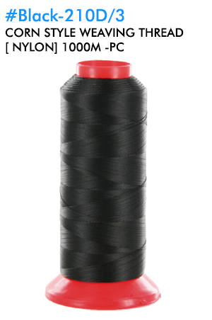 Corn Style WeavingThread[Nylon] #210D/3 Black 1000M(#4621)pc
