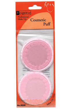 Cosmetic Round Cotton Finish Fuff 2pc(#9050) -dz