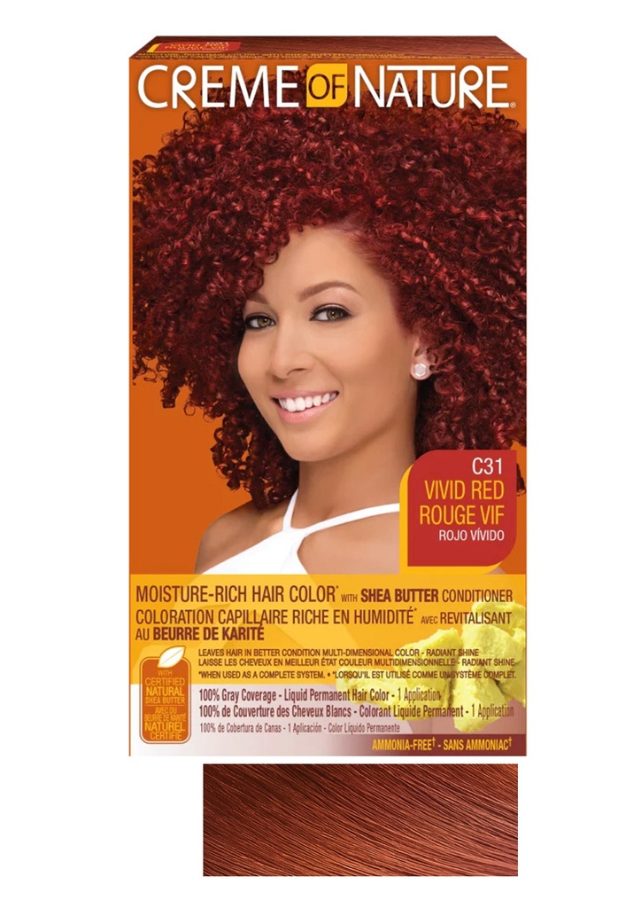 Creme of Nature Moist LIQ Hair Color #C31 Vivid Red #82
