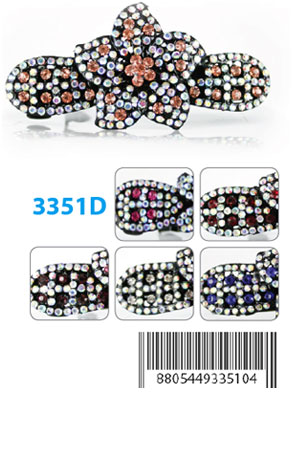 Design Stone Hair Clip(12pcs /pk) #3351D -pk(FrenchBarrette)