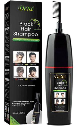 Dexe Black Hair Shampoo -comb(180ml)#5