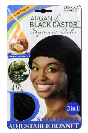 Donna Argan Adjustable Bonnet #22630 Black -dz