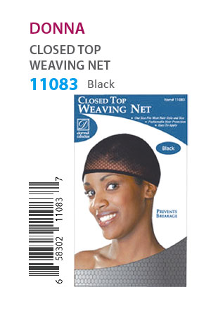 Donna Closed Top Weaving Cap #11083 (Black) -dz