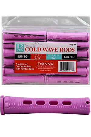 Donna Cold Wave Rods Jumbo Orchid#7874-dz