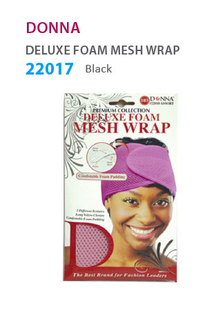 Donna Deluxe Foam Mesh Wrap(Black) #22017-dz