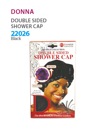 Donna Double Sided Shower Cap (Black) #22026-dz