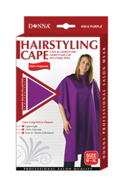 Donna HairStyling Cape Velcro Clousure (2X-4X) #3613 Black