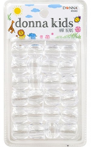 Donna Kids Jumbo Hair Bead #5543 Clear - pc