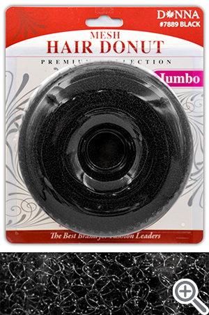 Donna Mesh Hair Donut-Jumbo#7889(Black)-dz