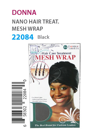 Donna Nano Hair Treat. Mesh Wrap #22084 Black - dz