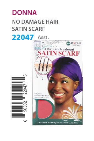 Donna Nano Hair Treat. Satin Scarf #22047 Asst. - dz