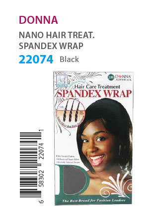 Donna Nano Hair Treat Spandex Wrap #22074 Black - dz
