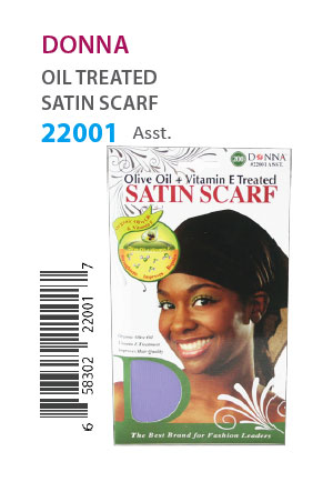 Donna Oil Treated Satiin Scarf #22001 Asst -dz