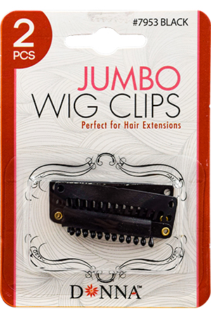 Donna Wig Clip-Jumbo#7953(Black/2pc)-dz