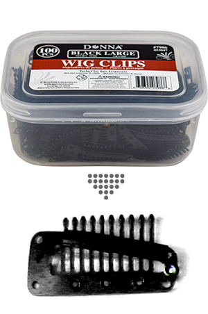 Donna Wig Clip-Large #7986(Black/100pc/jar)-jar