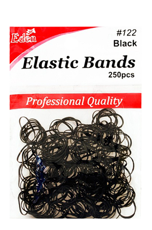 EDEN 250 Elastic Rubber Bands -Black #122 -dz