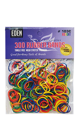 EDEN 300 Rubber Bands -Asst #103C-dz