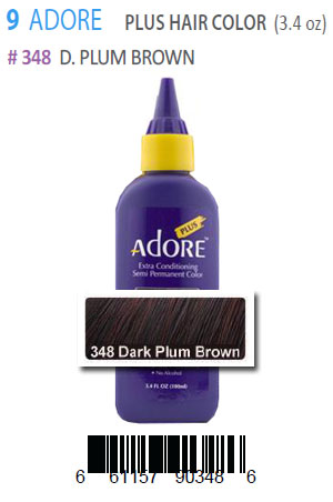 Adore Plus Hair Color #348 D.Plum Brown