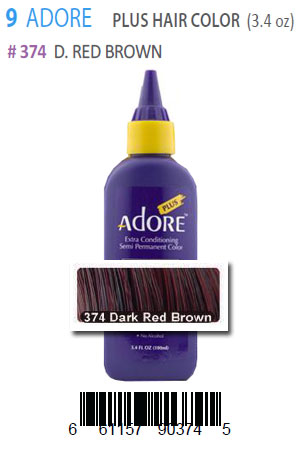 Adore Plus Hair Color #374 D.Red Brown