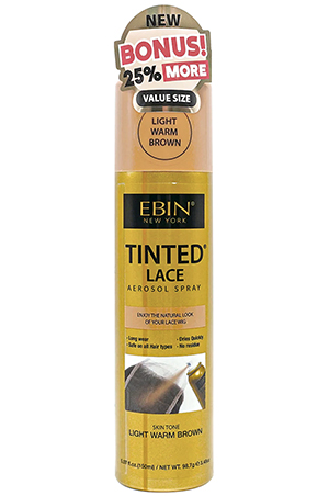 Ebin Tinted Lace Spray(150ml)-Light Warm Brown#75