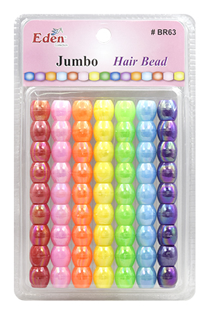 Eden  XLG Blister JUMBO Round Bead-Asst AB#BR63AAB-pk