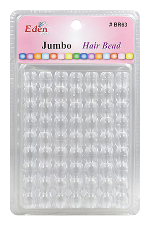 Eden  XLG Blister JUMBO Round Bead -Crystal #BR63C -pk