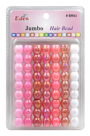 Eden XLG Blister JUMBO Round Beads -Shiny Pink Tone AB #BR63P6AB(#BR63) -pk