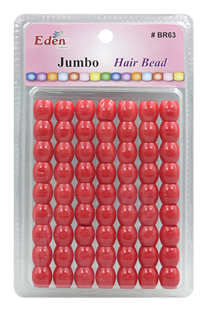 Eden XLG Blister JUMBO Round Bead-Red #BR63RED -pk