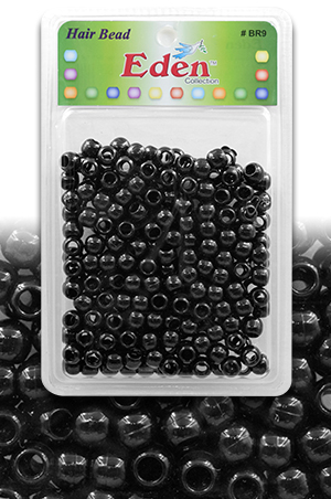 Eden XLG Blister Med Round Bead -Black #BR9BK -pk