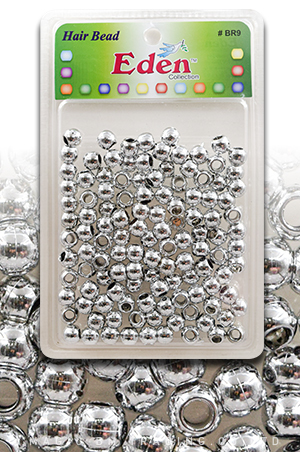Eden  XLG Blister Med Round Bead -Silver #BR9MSIL -pk