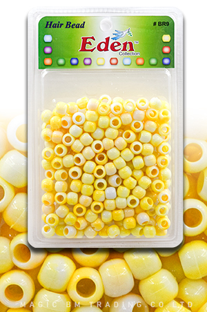Eden  XLG Blister Med Round Bead-Yellow#BR9WYEL-pk
