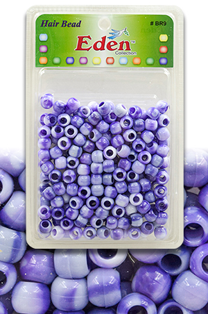 Eden 2 Tone XLG Blister Med Round Bead-Pur#BR9WPUR-pk
