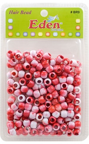 Eden 2 Tone XLG Blister Med Round Bead-Red#BR9WRED-pk