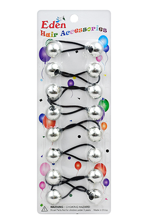 Eden 20mm Hair Ball-Silver #LB20SIL-pk