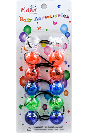 Eden 24mm Hair Ball-Clear/Asst#LB24CM-pk