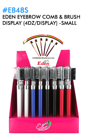 Eden Eyebrow Comb & Brush Display (4dz/display) Small #EB48S