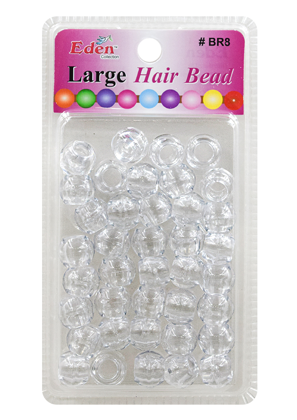Eden LG Blister Large Round Bead -Clear #BR8-C -pk