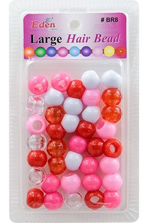 Eden LG Blister Round Bead-Pink Tone(32ea/pk) #BR8-PNK6 -pk