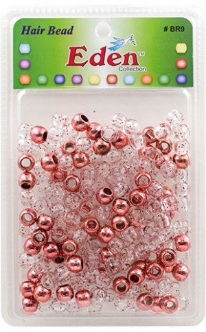Eden Metalic XLG Blister Med Round Bead-L.Pink #BR9TLPN-pk