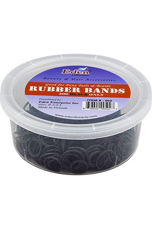 Eden Rubber Bands (500 Black ) #502-pc