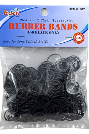 Eden Rubber Band (500pc-)(Black 12pk/dz) #512-dz