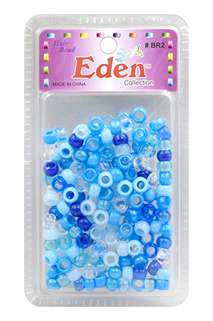 Eden SM Blister Round Bead-Bloe Asst#BR2B6-pk