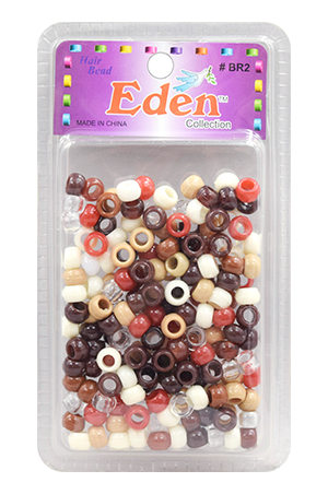 Eden SM Blister Round Bead-Brown Mix#BR2BNM-pk
