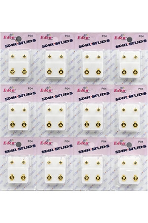 Eden Star Studs Birthstone Diamond [Gold] #P04-dz